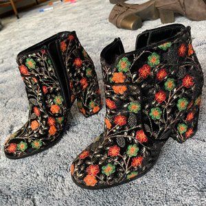 Floral Fergie Ankle Boots